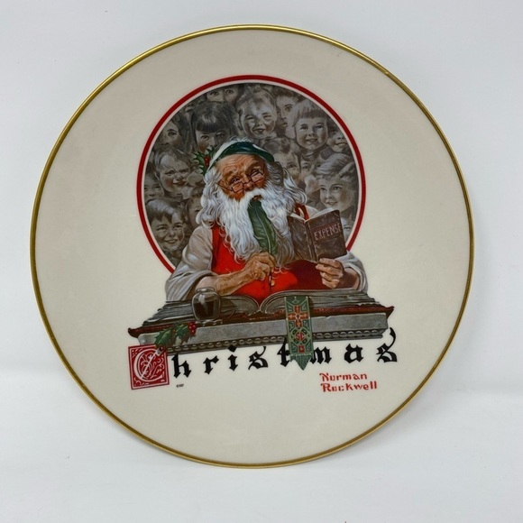 Vintage Norman Rockwell Yuletide Reckoning 1977 Gorham Plate - Picture 1 of 5